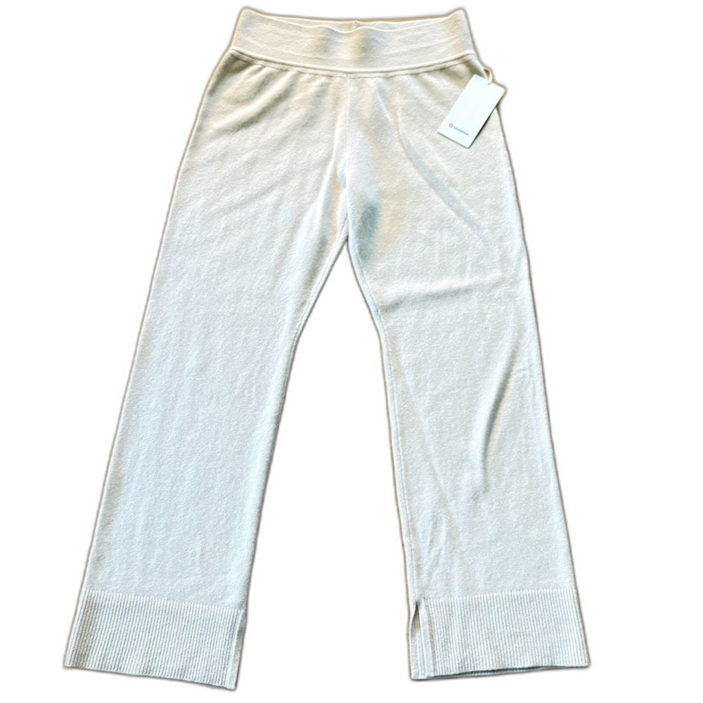 NWT LULULEMON Beige Straight Leg Cashmere Pant Womens Size XL Comfortable Cozy